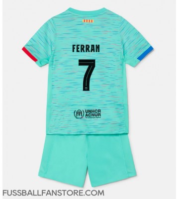 Barcelona Ferran Torres #7 Replik 3rd trikot Kinder 2023-24 Kurzarm (+ Kurze Hosen)
